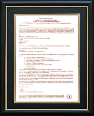 Registration of Company